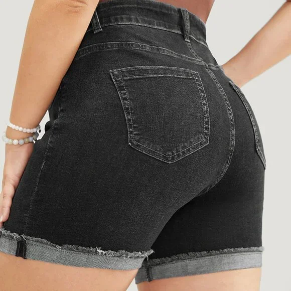 NWT BloomChic Skinny Very Stretchy Button Fly Denim Shorts 24 3x - Picture 5 of 5